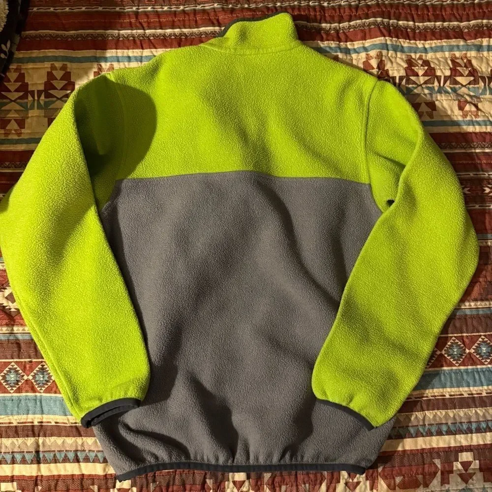 Patagonia Bright yellow/gray 1/4 snap  Synchilla Fleece kids XL